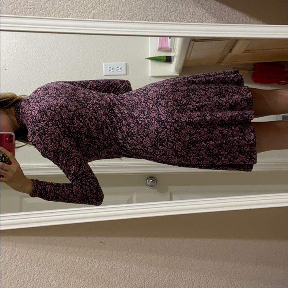 Chocker patterned purple & black dress - Picture 4 of 7